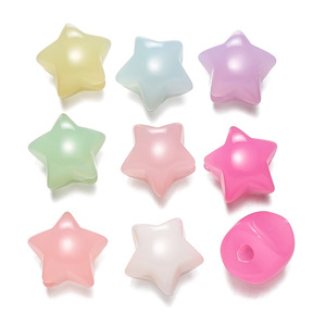 Perles étoiles en acrylique taille moyenne pour accessoires de bijoux DIY, chaînes de téléphone et de sac - Product Image 4