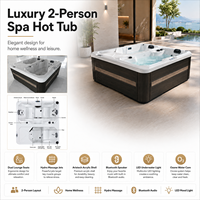 Jacuzzi de Lujo HG, Combinado con Bañera de Hidromasaje Fría para Recuperación, Unidad Todo en Uno para 3 Personas, Bañera de Acrílico para Terapia de Hielo, Garantía Balboa de 5 Años