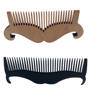Bois de santal en bois pour hommes peigne de poche pliant barbe moustache peigne et ensemble de brosses - Product Image 3