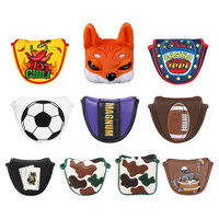Accessoires de golf en cuir durables, nouveau design, housse de putter en peluche, vente en gros, housses de tête de club de golf portables