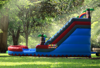 Toboggan gonflable extérieur de 20 pieds de haut, équipement de location pour fêtes d'enfants, toboggan aquatique gonflable