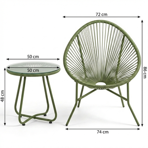 Conjunto de Sillas <span class=keywords><strong>Acapulco</strong></span> Modernas de Acero Inoxidable, Duraderas, para Bistro, Patio, Muebles de Exterior, Jardín, Sillón, Hotel, Escuela - Product Image 5
