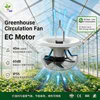 Petit ventilateur axial suspendu robuste en acier inoxydable 304 à longue durée de vie pour le refroidissement des serres agricoles multi-chapelles