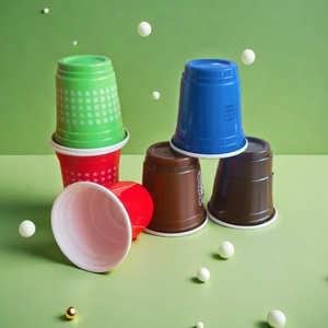 2oz gobelet de fête en plastique jetable extra fort bicolore 60ml coupe de jeu de bière de <span class=keywords><strong>tennis</strong></span> de table verres à liqueur pour la fête - Product Image 1