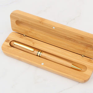 थोक पीले लकड़ी के पेन बॉक्स विशेष उपहार रोलर जेल लोगो व्यवसाय प्रोत्साहन उपहार व्यवसाय के लिए उपयोग - Product Image 3