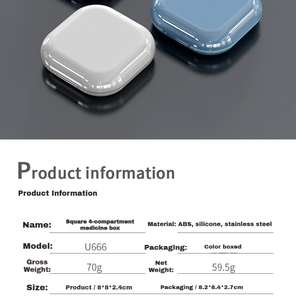 Bán buôn nhự<span class=keywords><strong>a</strong></span> hộp Thuốc 4 Ngăn <span class=keywords><strong>mini</strong></span> xách tay Pill hộp lưu trữ, kín chống ẩm nhự<span class=keywords><strong>a</strong></span> Pill hộp lưu trữ - Product Image 6