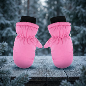 High Quality Thermal Leather Running <b>Mittens</b> with Cotton Lining Touchscreen Compatible for Winter Outdoor Sports & Ski Use - Product Image 5