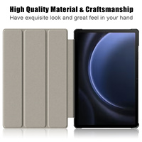 PU + PC Trifold Stand Aimant Housse Coque Rigide pour Samsung Galaxy Tab S9 Plus X810 X816B X818U/S9 FE Plus X610 X616B 12.4 2023