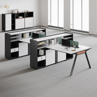 Ensemble de bureau et chaise de travail moderne haut de gamme avec table pour ordinateur portable extensible, design convertible, construction en panneaux de bois