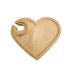 <span class=keywords><strong>Plateau</strong></span> de service en bambou en forme de cœur avec porte-gobelets, <span class=keywords><strong>plateau</strong></span> à cocktails multifonctionnel, grand <span class=keywords><strong>plateau</strong></span> en bois en forme de cœur - Product Image 3