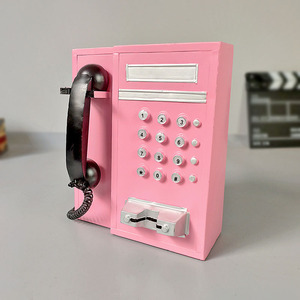 Téléphone mural rétro en fer forgé, modèle créatif en métal pour la décoration murale dans les bars, les magasins de vêtements, les cafés - Product Image 3