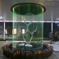 Smart Strip Pull-String Light Rideau d'eau en fibre de nylon durable pour paysage mur ou cascade effet d'eau numérique