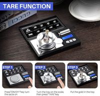 Mini balance électronique de poche de haute qualité 0,001 g/50 g, balance numérique pour bijoux, acier inoxydable, écran LCD