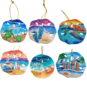 Tùy Chỉnh Nhựa In Ấn Cát Đô La Mặt Dây Chuyền Vỏ Biển Cát Đô La Bãi Biển Đồ Trang Trí Giáng Sinh - Product Image 2