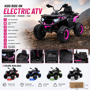 Moto Elettrica per Bambini 12V con Telecomando, Stile ATV, Nuova Condizione, Ottima Potenza delle Ruote - Product Image 4