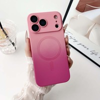Pour iPhone 17 Pro Max étui magnétique coloré Gradienr Silicone souple 16 Pro Max 17 Air 14 15 étui de Protection d'objectif de trou de précision