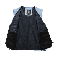 Gilet d'hiver imperméable pour homme Simms, sans manches, col en V, fermeture éclair, formel, plusieurs poches, respirant, 100% polyester