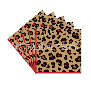 Ensemble de vaisselle de fête à imprimé léopard, assiettes en papier, serviettes, couverts, nappe, kit de fournitures jetables pour fête d'anniversaire - Product Image 4
