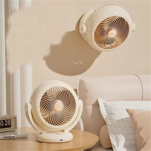 مراوح طاولة ميكانيكية عالية الجودة قابلة لإعادة الشحن لتبريد الهواء ، مروحة لاسلكية صغيرة USB بثلاث سرعات كبيرة مزدوجة من الرياح ومروحة - Product Image 3