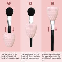 Brosse de fond de teint en Silicone, couverture réutilisable, organisateur, étui à cosmétiques, capuchons de protection anti-poussière, brosse de lavage, outil de nettoyage