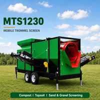 Cribleuse mobile à tambour de grande capacité série MTS pour la séparation de la terre de surface, du sable, de la pierre et du bois de chauffage – Machine de criblage à tambour