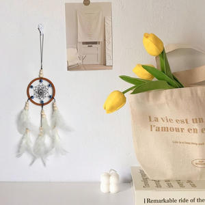 Hot New Small Eyes Hanging Wind Bell Técnica de costura hecha a mano Regalo Girls Mini 7cm Dreamcatcher Pendant - Product Image 3