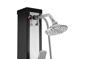 Nuevo diseño Tetragonal color plata 40L piscina de jardín soleado al aire libre <span class=keywords><strong>ducha</strong></span> <span class=keywords><strong>solar</strong></span> para piscina para jardín - Product Image 5