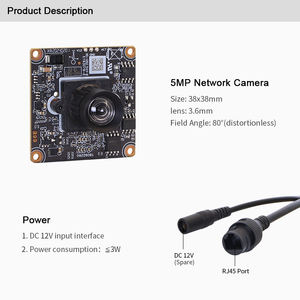 <span class=keywords><strong>5MP</strong></span> 3,6mm 80-Grad Verzerrungsfreies Schwachlicht 0,0001Lux Schwarzlicht H.265AI/H.265+ Mini Netzwerk HD Kameramodul - Product Image 3