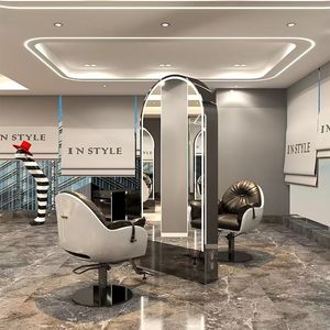 Estación de Espejo LED de Lujo Moderna 2025 para Salón de Belleza y Peluquería - Product Image 2
