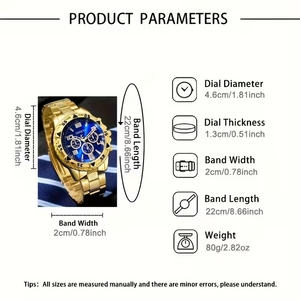 Ensemble <span class=keywords><strong>Montre</strong></span> à Quartz en Acier et <span class=keywords><strong>Bracelet</strong></span> en Alliage d'Or pour <span class=keywords><strong>Homme</strong></span> avec Collier et Bague - Cadeau d'Anniversaire pour Lui - Product Image 6