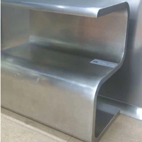 Banc à chaussures en acier inoxydable en forme de S GCC pour salle blanche GMP