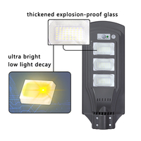Lampe solaire murale à détecteur de mouvement 50W 100W 150W, lampe de rue LED extérieure, IP65 étanche, pour éclairage de sécurité