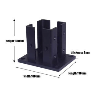 Clôture de Jardin en WPC avec Poteau en Alliage d'Aluminium, Base en HDPE, Cadre Naturel en Bois Traité sous Pression, Accessoires pour Clôture Extérieure et Portail - Product Image 3
