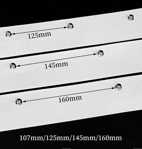 Ruban de pliage en S pour rideaux, 6 cm, en tissu polyester blanc, avec plis ondulés, en acier inoxydable 304, accessoire pare-soleil - Product Image 3