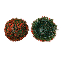 Pas cher décoration artificielle boule d'herbe verte