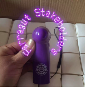 พัดลมมือถือขนาดเล็กปรับแต่งได้ พร้อมไฟ LED แบตเตอรี่เปลี่ยนได้ โลโก้ส่วนตัว - Product Image 3