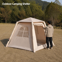 Tente de camping gonflable, portable, automatique, résistante au vent, imperméable 3000 mm, ignifuge, pour le camping en toutes saisons
