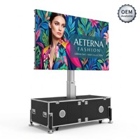 Écran LED portable pliable à levage hydraulique, intégré dans un flight case, haute luminosité, pour extérieur/intérieur - Vente chaude