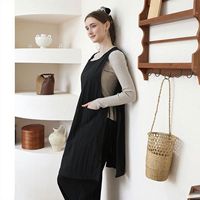 Tablier de cuisine imperméable toutes saisons marron thé avec tour de cou réglable ZP0695