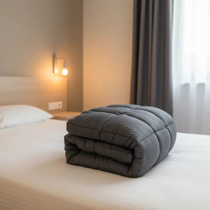 Couette matelassée de qualité supérieure, 100% polyester, hypoallergénique, lavable en machine, respirante, pour l'automne et l'hiver, taille Queen, garnissage doux, literie - Product Image 5