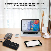 Station de charge USB intelligente 10 ports de taille familiale 5V 10A (50W) Chargeur électrique Téléphones intelligents Ordinateurs portables Chargeur USB 50W