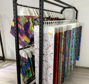 Di chuyển kim loại Rack hiển thị cho dệt vải toàn Bộ cuộn lụa Giá bánh xe Thảm khăn trải bàn kệ hiển thị siêu thị kệ - Product Image 1