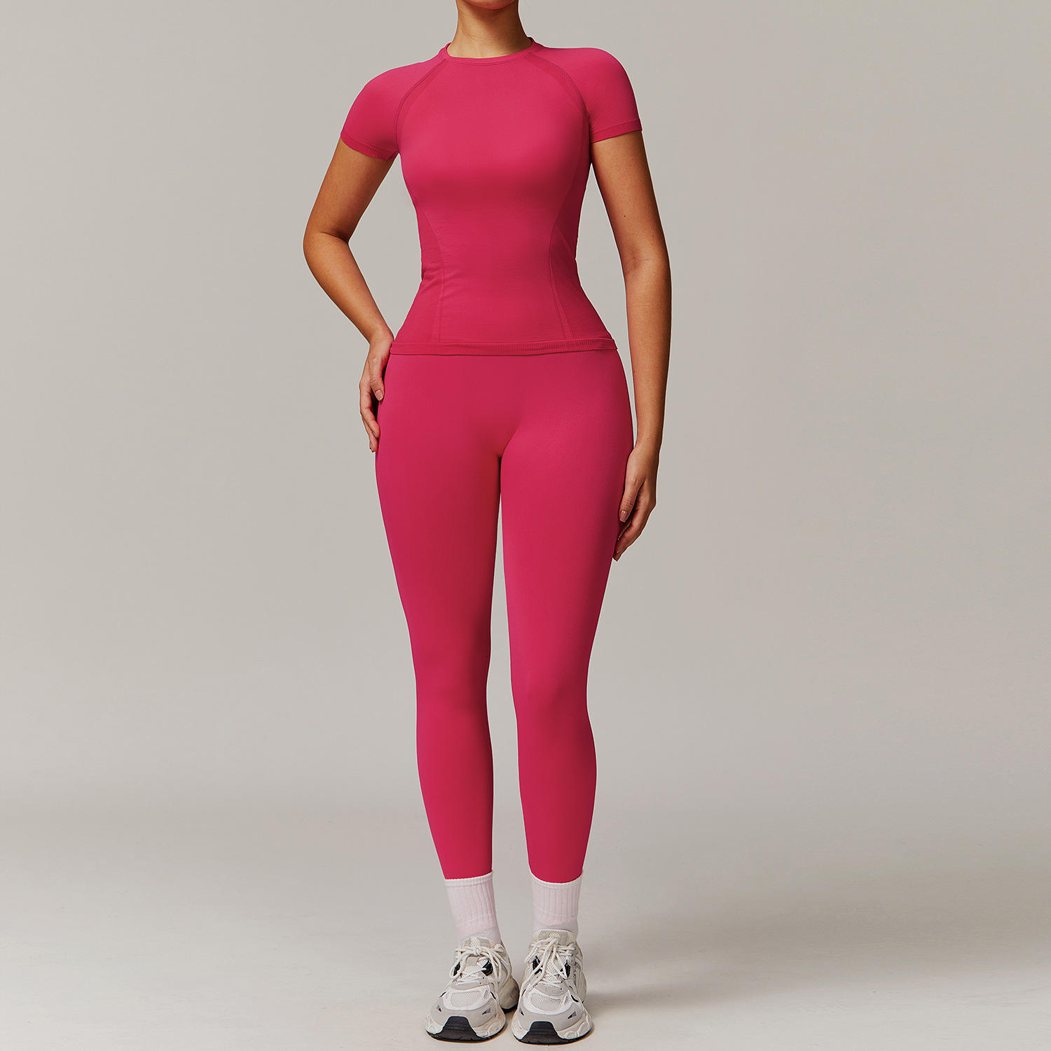 7731 short sleeves + 7655 pants raspberry red