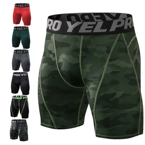 Ropa deportiva Gimnasio Fitness Wear Medias Logotipo personalizado Cintura alta Capa base Correr <span class=keywords><strong>Baloncesto</strong></span> Pantalones cortos de compresión para hombres - Product Image 1