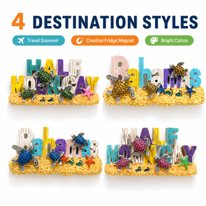 Imán <span class=keywords><strong>de</strong></span> nevera personalizado <span class=keywords><strong>de</strong></span> resina 3D, Bahamas, CocoCay, isla europea, tortuga marina, estrella <span class=keywords><strong>de</strong></span> mar, faro, recuerdo turís - Product Image 3
