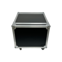 Flight case robuste 8U avec amortisseurs, fabriqué OEM/ODM, pour amplificateur, avec roulettes pivotantes avant/arrière, IP67, pour transport aérien