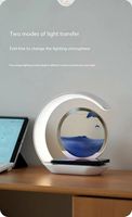 Lampe de bureau intelligente veilleuse sans fil lampe de table de chevet gradation éclairage LED lampes de bureau sans fil de charge Quicksand peinture