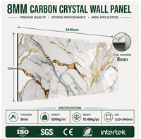 Panneau mural WPC certifié CE, composite bois-plastique, revêtement mural en marbre imprimé en 3D, imperméable, insonorisant, panneau mural