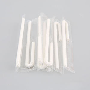 Pailles longues en carton biodégradables pour gobelets avec couvercle et paille, canules en papier biodégradables - Product Image 2