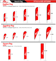 Drapeau plume économique FEAMONT, drapeau de plage personnalisé pour la publicité des petites entreprises, les ventes saisonnières et les signalétique directionnelle temporaire